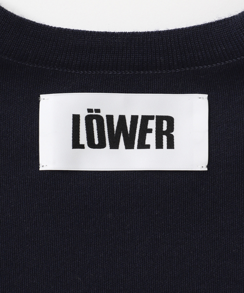 journal standard L'essage（ジャーナルスタンダードレサージュ）の「【LOWER/ローヴァー】18G Smooth Crew Neck Sweater：ニット（ニット/セーター・レディース・ライトグレー/ネイビー・MEDIUM）」の22枚目の写真