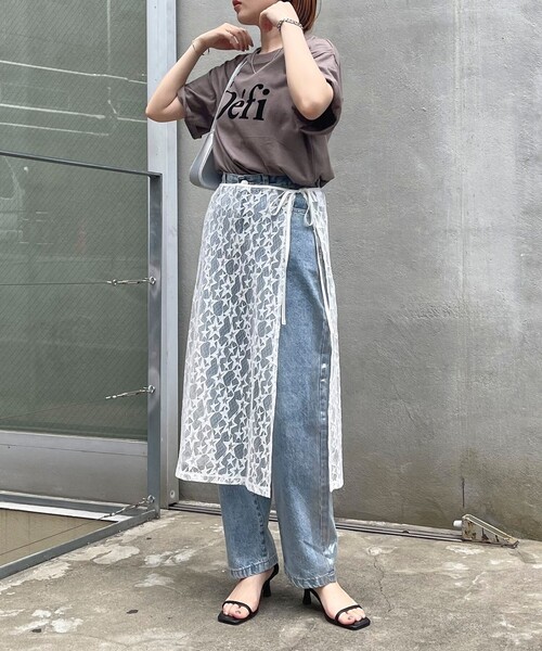 fredy emue（フレディエミュ）の「星レイヤードラップスカート（スカート・レディース・ブラック/サックスブルー/オフホワイト・38）」の15枚目の写真