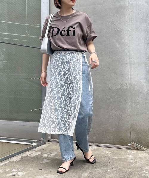 fredy emue（フレディエミュ）の「星レイヤードラップスカート（スカート・レディース・ブラック/サックスブルー/オフホワイト・38）」の16枚目の写真