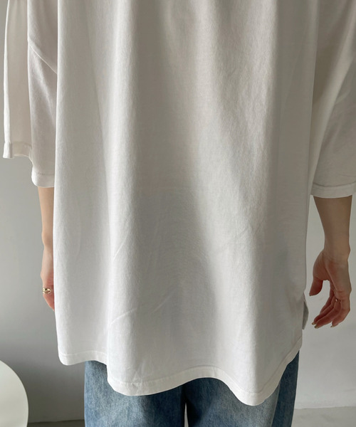 Ada.(エイダ)の「パウダー加工 EARTH ロゴ ビッグ Tシャツ(Tシャツ/カットソー・レディース・オフホワイト/ブラック・FREE)」の18枚目の写真