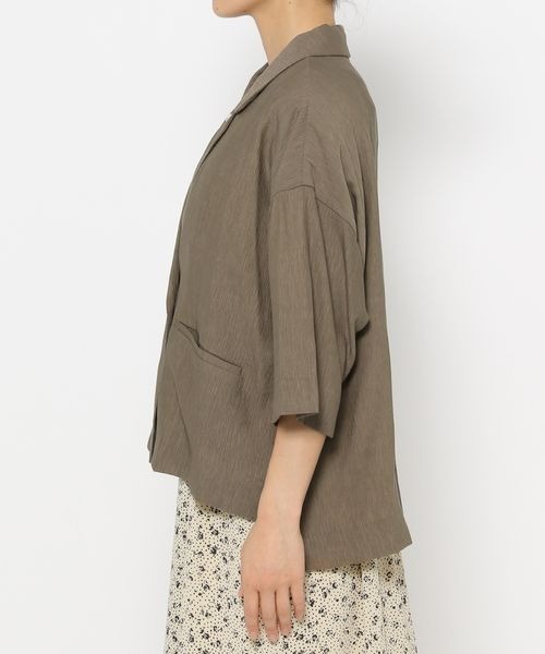 mysty woman（ミスティウーマン）の「ダブルボタンシャツジャケット2  142267（テーラードジャケット・レディース・モカ/グレイッシュベージュ/ブラック・FREE）」の13枚目の写真