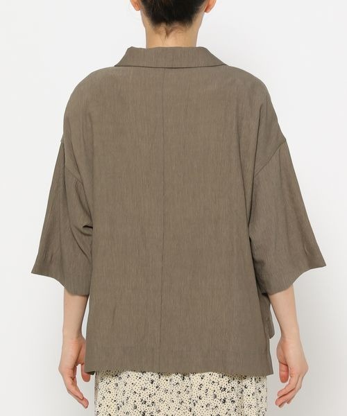 mysty woman（ミスティウーマン）の「ダブルボタンシャツジャケット2  142267（テーラードジャケット・レディース・モカ/グレイッシュベージュ/ブラック・FREE）」の12枚目の写真