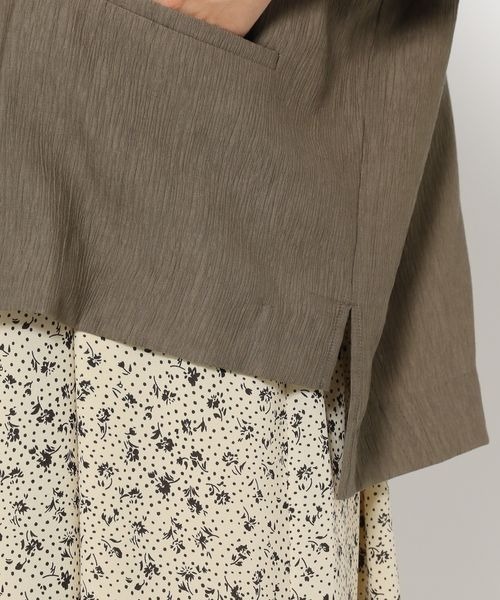 mysty woman（ミスティウーマン）の「ダブルボタンシャツジャケット2  142267（テーラードジャケット・レディース・モカ/グレイッシュベージュ/ブラック・FREE）」の8枚目の写真