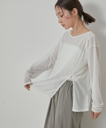 NERGY | 【ドライタッチ】シアーテレコカットアウトTシャツ(Tシャツ/カットソー)