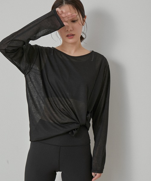 【セール】【水陸両用＆ドライタッチ】シアーテレコカットアウトTシャツ（Tシャツ/カットソー）｜NERGY（ナージー） 5,421円