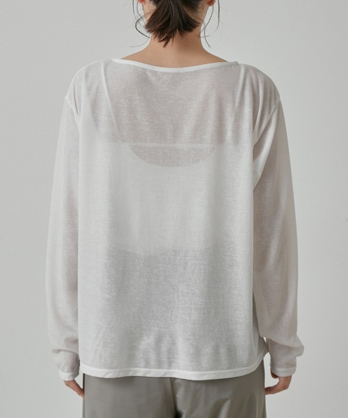 NERGY（ナージー）の「【水陸両用＆ドライタッチ】シアーテレコカットアウトTシャツ（Tシャツ/カットソー・レディース・ブラック/ホワイト・FREE）」の17枚目の写真