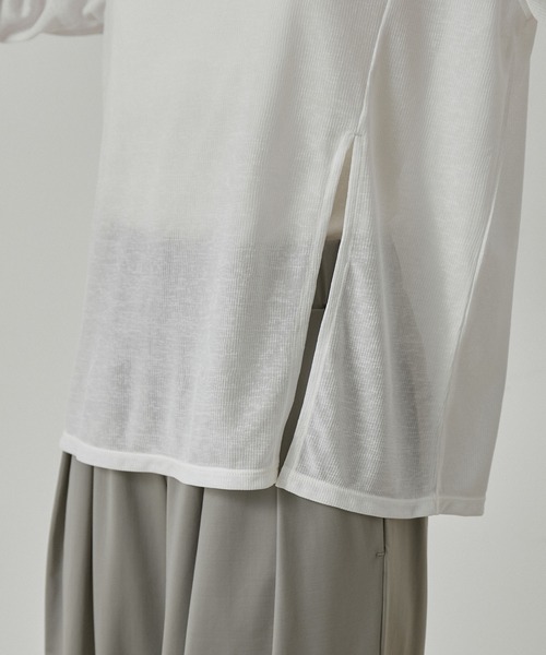 NERGY（ナージー）の「【水陸両用＆ドライタッチ】シアーテレコカットアウトTシャツ（Tシャツ/カットソー・レディース・ブラック/ホワイト・FREE）」の20枚目の写真