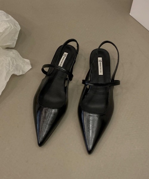Per sist ence(パーシエンス)の「シンプルベルトミュール(パンプス・レディース・シルバー/ブラック・MEDIUM/LARGE)」の6枚目の写真