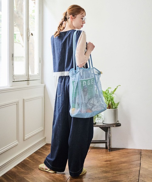 Crisp（クリスプ）の「【ZOZO限定】ビッグメッシュトートバッグ（トートバッグ・レディース・ブラック/アイボリー/ブルー・FREE）」の19枚目の写真