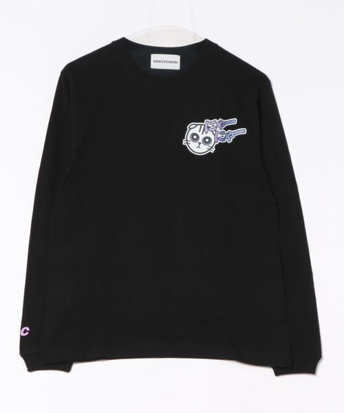 NO WAY(ノーウェイ)の「/Grace Chow/グレース チョウ/Graphic/Design L/S T(Tシャツ/カットソー・レディース・ブラック・MEDIUM/SMALL)」の1枚目の写真