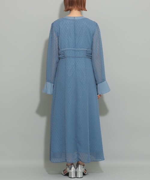 Ray BEAMS（レイビームス）の「カット ドビー  キーネック ワンピース（ワンピース・レディース・ブラック/ブルー系その他2・0/1）」の16枚目の写真