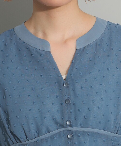 Ray BEAMS（レイビームス）の「カット ドビー  キーネック ワンピース（ワンピース・レディース・ブラック/ブルー系その他2・0/1）」の19枚目の写真