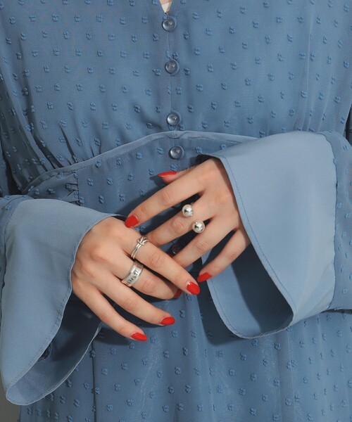 Ray BEAMS（レイビームス）の「カット ドビー  キーネック ワンピース（ワンピース・レディース・ブラック/ブルー系その他2・0/1）」の20枚目の写真