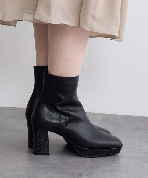 HIMIKO（ヒミコ）の「【Made in Japan】【撥水】スクエアトゥストームブーツ/641414（ブーツ・レディース・ブラック/ブルーグレー・23.5cm/24.0cm/24.5cm/23.0cm/22.0cm/22.5cm/25.0cm）」の18枚目の写真