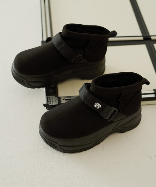 SHAKA（シャカ）の「SHAKA 厚底 ショート ムートン ブーツ SHORT MOUTON BOOTIE CHUNKY（ブーツ・レディース・ベージュ/ブラック・23/24/22）」の22枚目の写真