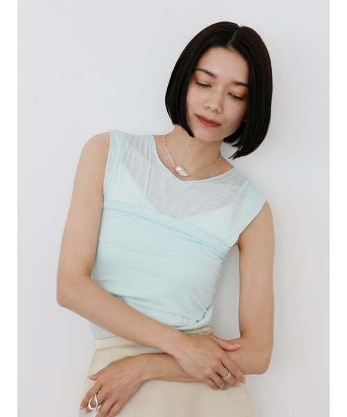 Katrin TOKYO(カトリーントーキョー)の「multi way sheer tee(Tシャツ/カットソー・レディース・ブルー系その他/ホワイト/ブラック・XS/FREE)」の3枚目の写真