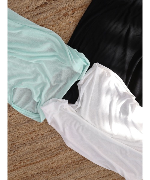 Katrin TOKYO(カトリーントーキョー)の「multi way sheer tee(Tシャツ/カットソー・レディース・ブルー系その他/ホワイト/ブラック・XS/FREE)」の4枚目の写真
