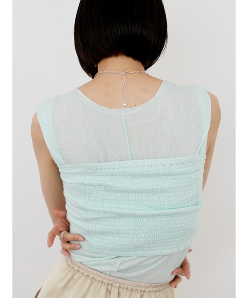 Katrin TOKYO(カトリーントーキョー)の「multi way sheer tee(Tシャツ/カットソー・レディース・ブルー系その他/ホワイト/ブラック・XS/FREE)」の8枚目の写真
