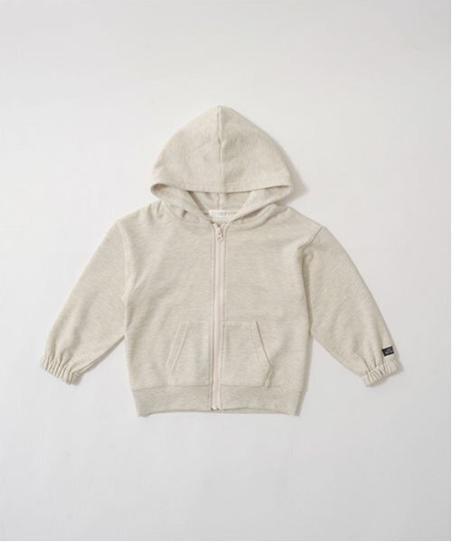 b・ROOM（ビールーム）の「【セットアップ可能】ドロップシンプルジップパーカ（パーカー・キッズ・ブルー/ブルーグレー/ライトグリーン/マスタード/オートミール/チャコール・100cm/120cm/130cm/140cm/150cm/110cm）」の8枚目の写真