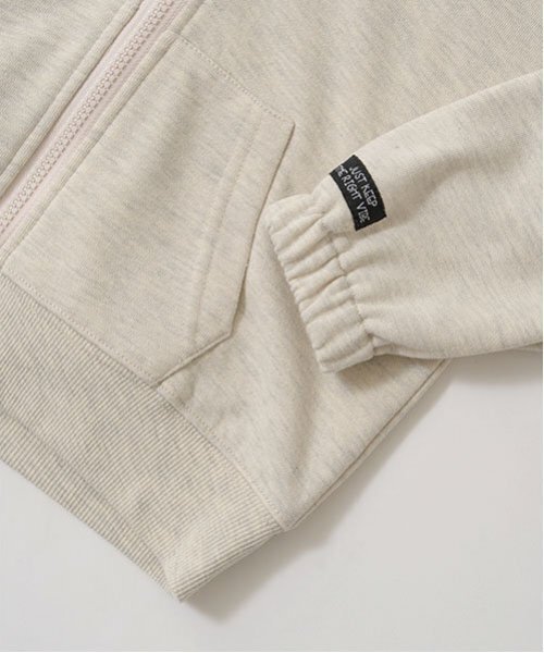 b・ROOM（ビールーム）の「【セットアップ可能】ドロップシンプルジップパーカ（パーカー・キッズ・ブルー/ブルーグレー/ライトグリーン/マスタード/オートミール/チャコール・100cm/120cm/130cm/140cm/150cm/110cm）」の11枚目の写真