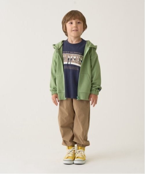 b・ROOM（ビールーム）の「【セットアップ可能】ドロップシンプルジップパーカ（パーカー・キッズ・ブルー/ブルーグレー/ライトグリーン/マスタード/オートミール/チャコール・100cm/120cm/130cm/140cm/150cm/110cm）」の18枚目の写真