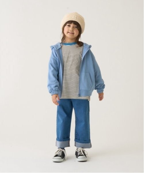 b・ROOM（ビールーム）の「【セットアップ可能】ドロップシンプルジップパーカ（パーカー・キッズ・ブルー/ブルーグレー/ライトグリーン/マスタード/オートミール/チャコール・100cm/120cm/130cm/140cm/150cm/110cm）」の21枚目の写真