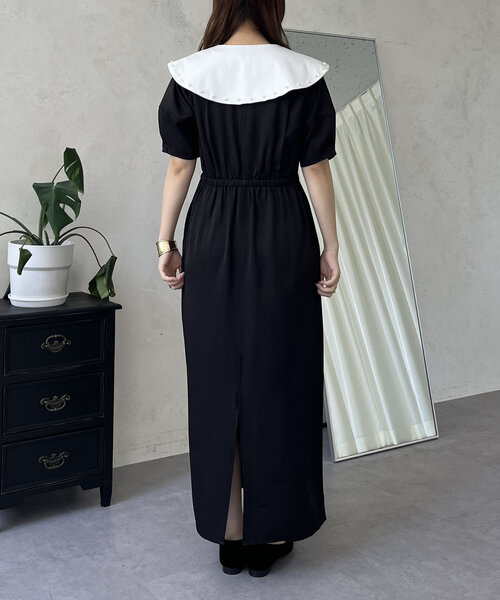 prose verse（プロズヴェール）の「【襟取り外し可能】2wayパール白襟パフスリーブワンピース（ワンピース・レディース・ブラック・LARGE/MEDIUM）」の19枚目の写真