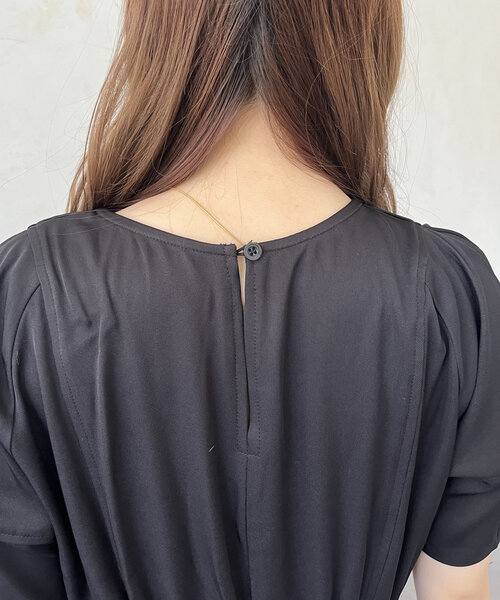 【セール】【襟取り外し可能】2wayパール白襟パフスリーブワンピース（ワンピース）｜prose verse（プロズヴェール）