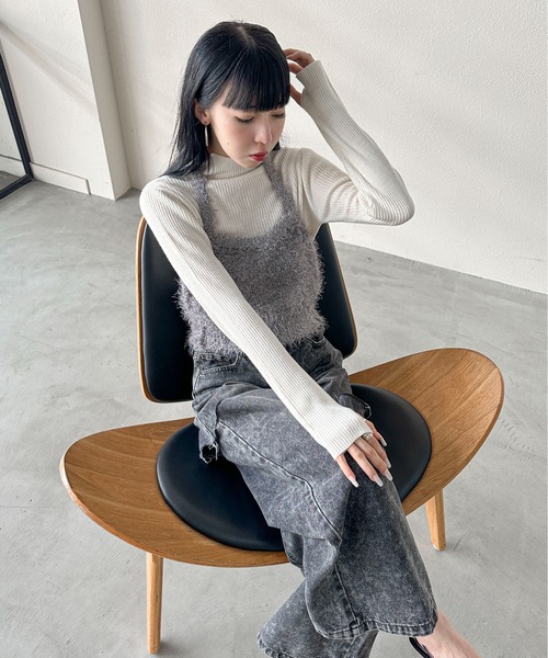 セール】【ハンドウォッシャブル】フェザーホルターネックビスチェ