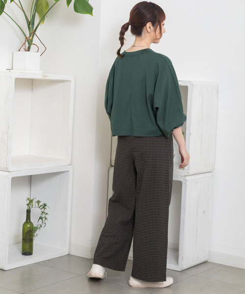 POU DOU DOU（プードゥドゥ）の「カラーギンガムストレートパンツ（その他パンツ・レディース・ブラック/ブルー・M）」の8枚目の写真