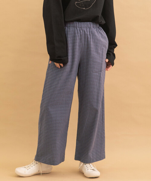 POU DOU DOU（プードゥドゥ）の「カラーギンガムストレートパンツ（その他パンツ・レディース・ブラック/ブルー・M）」の9枚目の写真