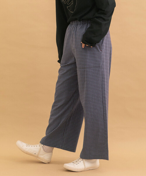 POU DOU DOU（プードゥドゥ）の「カラーギンガムストレートパンツ（その他パンツ・レディース・ブラック/ブルー・M）」の10枚目の写真