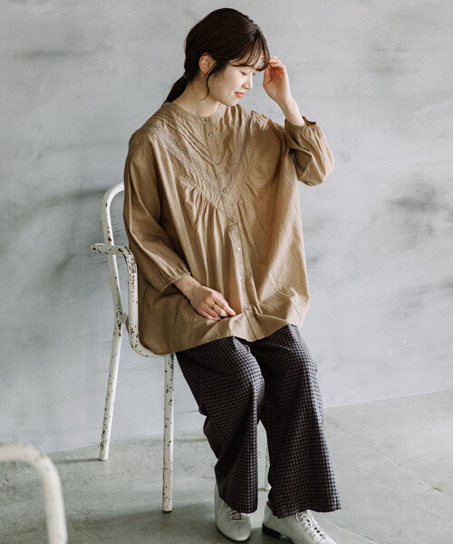 POU DOU DOU（プードゥドゥ）の「カラーギンガムストレートパンツ（その他パンツ・レディース・ブラック/ブルー・M）」の20枚目の写真