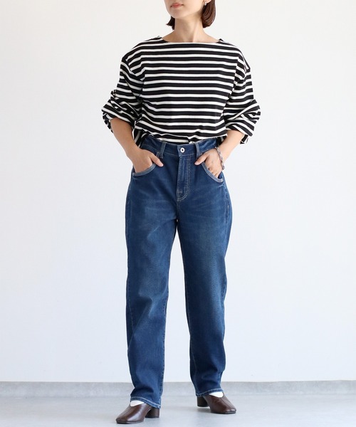 cepo(セポ)の「ボーダーソデタックプルオーバー(Tシャツ/カットソー・レディース・ブラック/オフホワイト/ブラウン/ネイビー・M)」の15枚目の写真