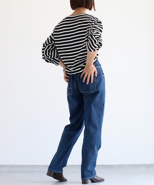 cepo(セポ)の「ボーダーソデタックプルオーバー(Tシャツ/カットソー・レディース・ブラック/オフホワイト/ブラウン/ネイビー・M)」の19枚目の写真