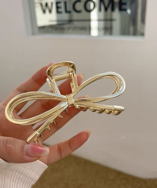 E&C closet…（イーアンドシークローゼット）の「サークルリボンバンスクリップ（バレッタ/ヘアクリップ・レディース・シルバー/ゴールド・FREE）」の20枚目の写真