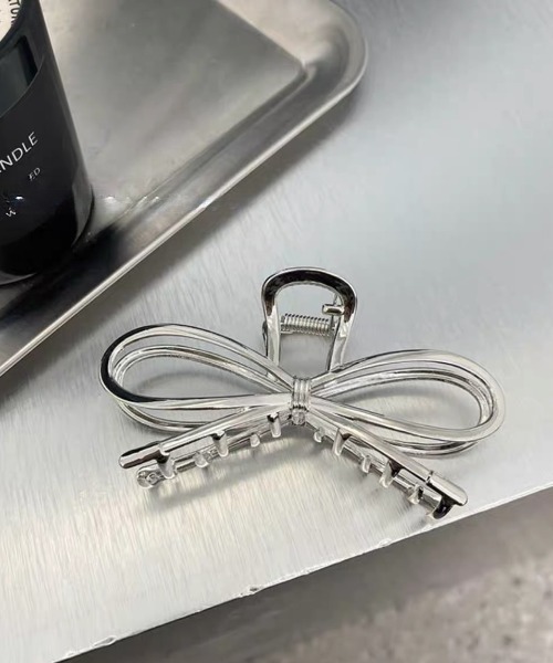 E&C closet…（イーアンドシークローゼット）の「サークルリボンバンスクリップ（バレッタ/ヘアクリップ・レディース・シルバー/ゴールド・FREE）」の18枚目の写真