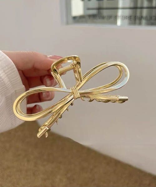 E&C closet…（イーアンドシークローゼット）の「サークルリボンバンスクリップ（バレッタ/ヘアクリップ・レディース・シルバー/ゴールド・FREE）」の21枚目の写真