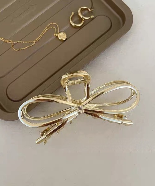 E&C closet…（イーアンドシークローゼット）の「サークルリボンバンスクリップ（バレッタ/ヘアクリップ・レディース・シルバー/ゴールド・FREE）」の22枚目の写真