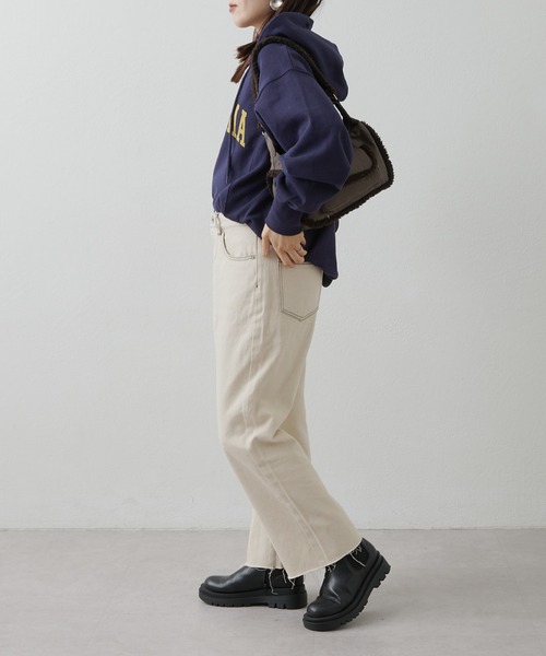 CIAOPANIC TYPY(チャオパニックティピー)の「ブリーチオフ加工クロップド丈カットオフデニム(デニムパンツ・レディース・オフホワイト・SMALL/MEDIUM/LARGE)」の7枚目の写真