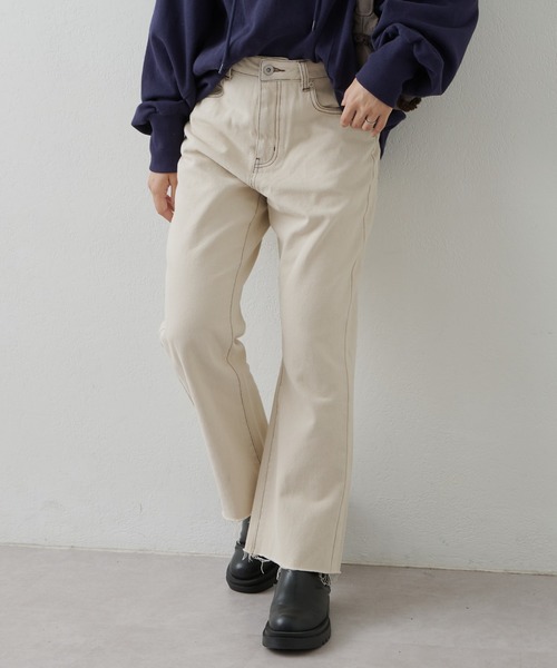 CIAOPANIC TYPY(チャオパニックティピー)の「ブリーチオフ加工クロップド丈カットオフデニム(デニムパンツ・レディース・オフホワイト・SMALL/MEDIUM/LARGE)」の22枚目の写真