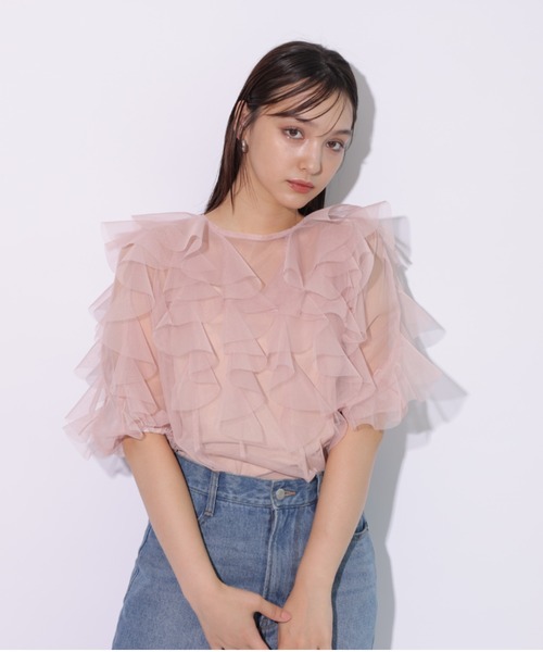 Rirandture（リランドチュール）の「チュールラッフルブラウス（シャツ