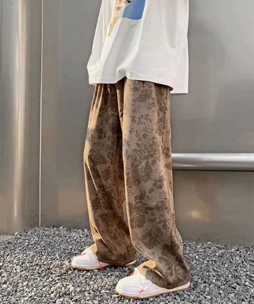 Revo.（レボ）の「【BENDER TOKYO】セミワイド ルーズシルエット モノトーンフラワー コーデュロイパンツ（その他パンツ・メンズ・チャコール/ベージュ・S/M/L/XL）」の10枚目の写真