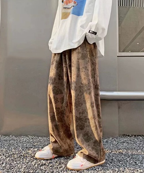 Revo.（レボ）の「【BENDER TOKYO】セミワイド ルーズシルエット モノトーンフラワー コーデュロイパンツ（その他パンツ・メンズ・チャコール/ベージュ・S/M/L/XL）」の11枚目の写真