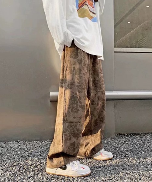 Revo.（レボ）の「【BENDER TOKYO】セミワイド ルーズシルエット モノトーンフラワー コーデュロイパンツ（その他パンツ・メンズ・チャコール/ベージュ・S/M/L/XL）」の13枚目の写真