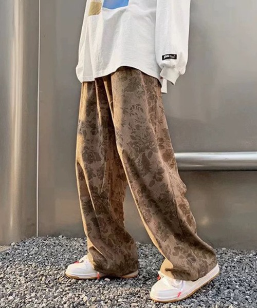 Revo.（レボ）の「【BENDER TOKYO】セミワイド ルーズシルエット モノトーンフラワー コーデュロイパンツ（その他パンツ・メンズ・チャコール/ベージュ・S/M/L/XL）」の12枚目の写真