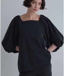 美品▲LE PHILルフィル//半袖ブラウス▲赤 レッドプルオーバー　ゆったり シアーウールローンハイネックブラウス | LE PHIL（ル フィル
