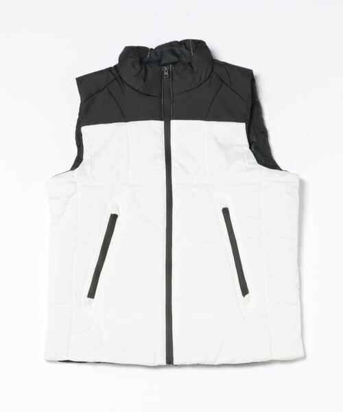 STYLEBLOCK(スタイルブロック)の「デュスポ中綿切替スタンドベスト(ダウンベスト・メンズ・ベージュ/ホワイト/ブルー/カーキ・M/L/LL)」の7枚目の写真