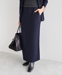 BEIGE, ニット タイトスカート　ネイビー系 Oggiコラボ 2Wayストレッチツイル ロングタイトスカート 紺