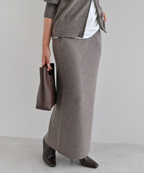 HERMES タイトスカート 38 グレー ウール100%【値下げ】 セール】総針ウールニットタイトスカート（スカート）｜evernavy